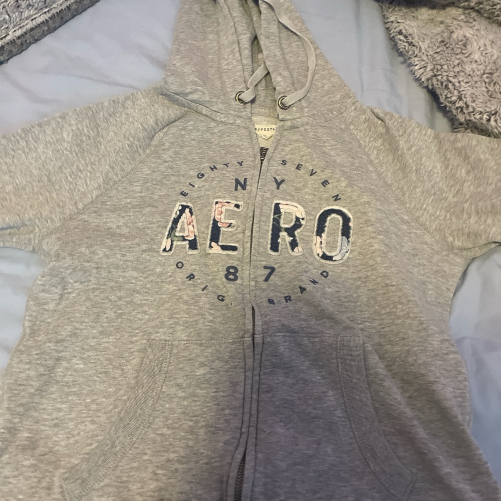 Aeropostale Heather Gray Hoodie